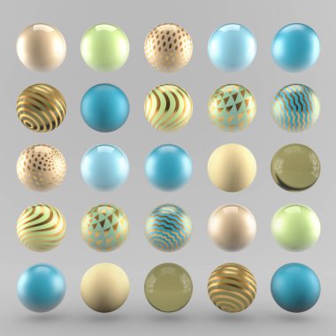 Taşaklarından geometrik şekiller alan gri lüks bir arka plan. 3d illüstrasyon, 3d canlandırma.
