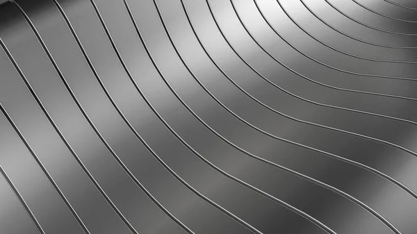 Svarta, stilfulla, moderna metalliska bakgrund med mjuka linjer. 3D illustration 3d-rendering — Stockfoto