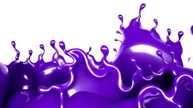 Bir tutam boya. 3d illüstrasyon, 3d canlandırma.