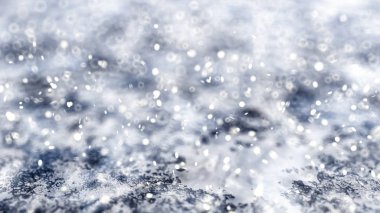 Kış, kar ve buzun güzel dokusuyla Noel arkaplanı. 3d illüstrasyon, 3d canlandırma.