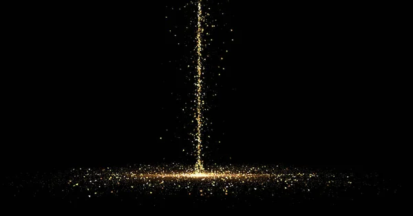 Pırıl pırıl altın arkaplan. 3d illüstrasyon, 3d canlandırma.