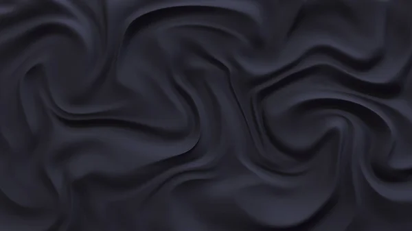 Černá tkanina pozadí. 3D ilustrace, 3D vykreslování. — Stock fotografie