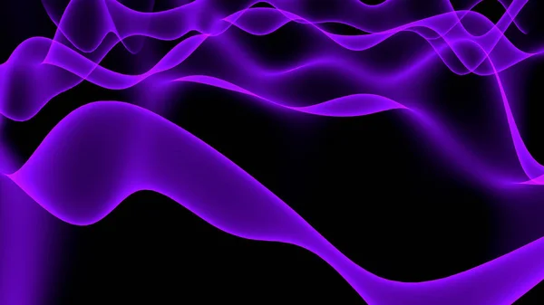 Чорний абстрактний хвильовий фон. 3d ілюстрація, 3d візуалізація . — стокове фото