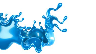 Bir tutam boya. 3d illüstrasyon, 3d canlandırma.