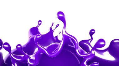 Bir tutam boya. 3d illüstrasyon, 3d canlandırma.