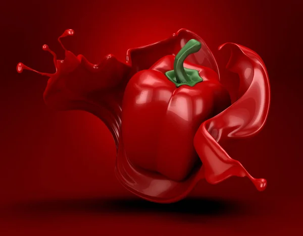Belo, abstrato fundo vermelho com pimenta e um toque de j — Fotografia de Stock