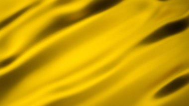 Altın sarısı kumaş kumaş bayrağı. 3d illüstrasyon, 3d canlandırma.