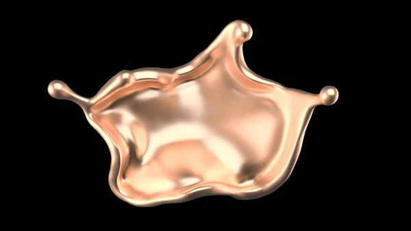Misteriosa, bella, lussuosa spruzzata d'oro. Illustrazione 3D, 3d r — Foto Stock