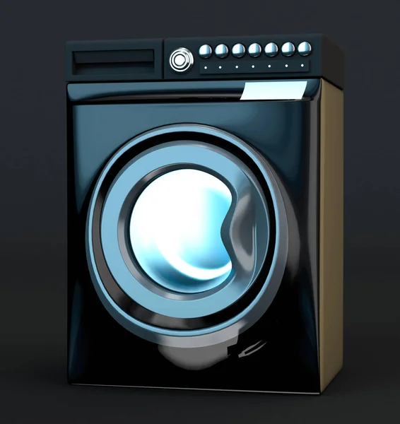 Washer. washing machine model. 3d illustration, 3d rendering. — Stock Photo, Image