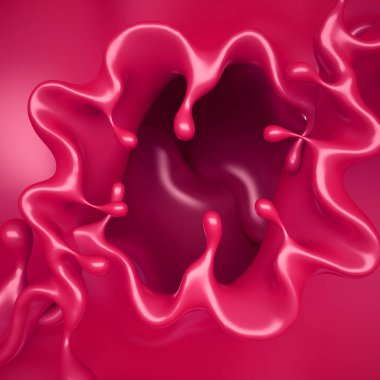 Bir tutam boya. 3d illüstrasyon, 3d canlandırma.