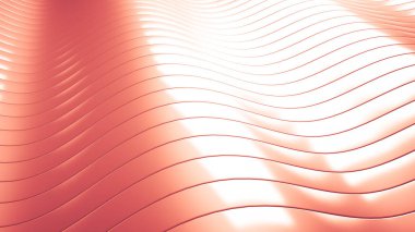 Pembe güzel renkli 3d arka plan düzgün çizgili ve dalga