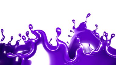 Bir tutam boya. 3d illüstrasyon, 3d canlandırma.