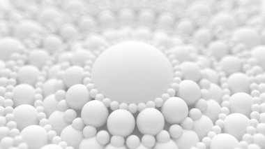 Taşaklı beyaz arka plan. 3d illüstrasyon, 3d canlandırma.