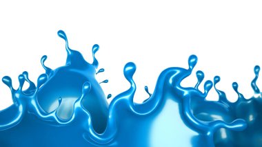 Bir tutam boya. 3d illüstrasyon, 3d canlandırma.