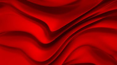 Kırmızı kumaş örtüsü arka plan. 3d illüstrasyon, 3d canlandırma.