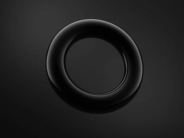Fondo negro con forma 3d. Ilustración 3d, representación 3d . —  Fotos de Stock
