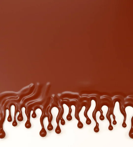 Schönen Schokoladenhintergrund. 3D Illustration 3D Rendering — Stockfoto