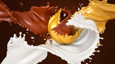 Güzel, tatlı, lezzetli arka plan çikolata, süt...