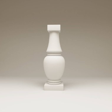 Balustrade balusters ile beyaz arkaplan 