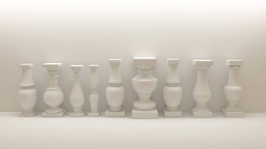 Beyaz arka plan ile korkuluk