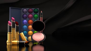 Dekoratif kozmetik, 3d Illustrator, 3d render