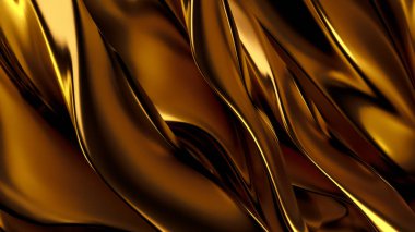 Güzel, lüks, lüks altın arka plan. 3d illüstrasyon, 3d canlandırma.