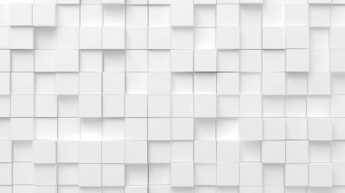 Beyaz arka plan karesi. 3d resim, 3d görüntüleme.