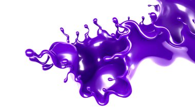 Bir tutam boya. 3d illüstrasyon, 3d canlandırma.