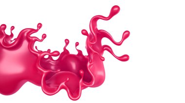 Bir tutam boya. 3d illüstrasyon, 3d canlandırma.