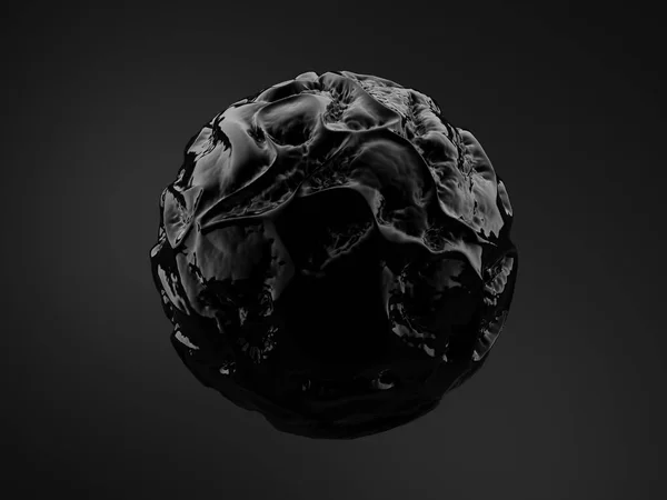 Черный фон с трехмерной формой. 3D иллюстрация, 3D рендеринг . — стоковое фото