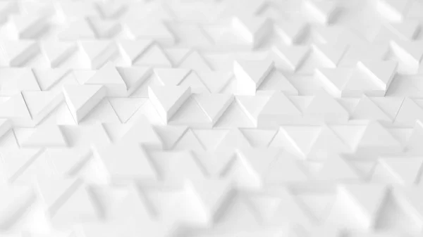 Weißer Hintergrund mit Dreiecken. 3D-Bild, 3D-Rendering. — Stockfoto