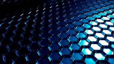 Turkuaz metalik endüstriyel grunge arka planı. 3d illüstrasyon, 3d canlandırma.