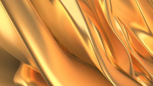 Schöner, luxuriöser, luxuriöser goldener Hintergrund. 3D Illustration, 3D Rendering. — Stockfoto