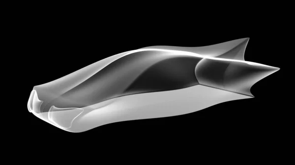Schwarzer futuristischer, fantastischer Hintergrund mit Sportwagen. 3d krank — Stockfoto