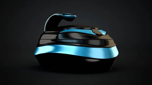 Snygg svart bakgrund, original design multicooker. 3D-illustration, 3D-återgivning. — Stockfoto