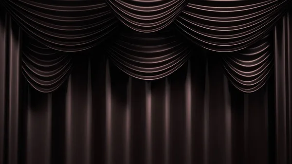 Beautiful, abstract background with curtain fabric, drape, pedestal, banner, frame. 3d illustration, 3d rendering. — Stock Photo, Image