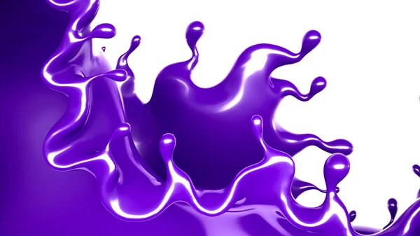 Splash of paint. 3d illustration, 3d rendering. — Stock Photo, Image