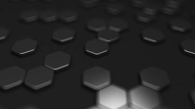 Siyah arka plan. 3d illüstrasyon, 3d canlandırma.