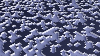 Soyut beyaz şehir arkaplanı. 3d illüstrasyon, 3d canlandırma.