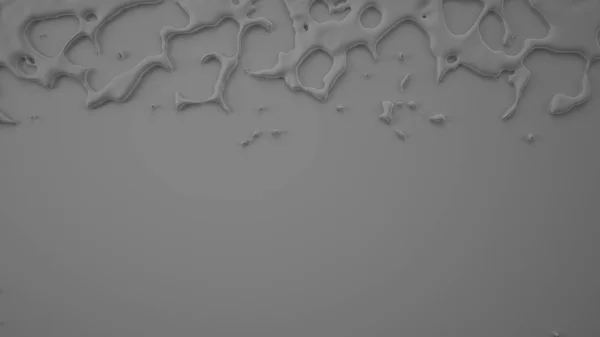 Серый абстрактный трёхмерный фон с текущей жидкостью, текущей по стене. 3D иллюстрация, 3D рендеринг . — стоковое фото