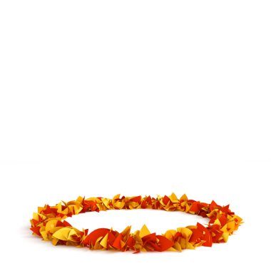 Stüdyonun sonbahar arka planı. 3d illüstrasyon, 3d canlandırma.