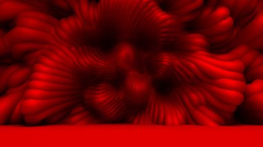 Çizgiler ve dalgalarla soyut bir arkaplan. 3D illüstrasyon, 3D