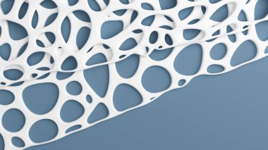 Beyaz örgü arka planı. 3d illüstrasyon, 3d canlandırma.