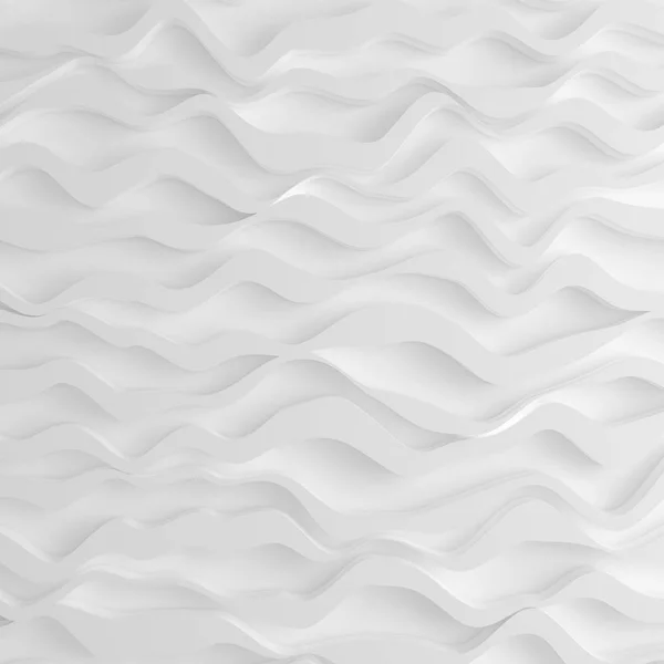 White wave background. 3d illustration, 3d rendering. — Stock Photo, Image