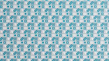 Ayrıntılı geometrik arkaplan. 3d illüstrasyon, 3d canlandırma.