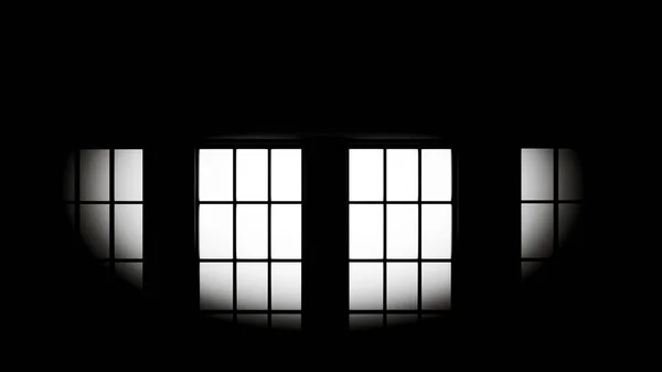 Interior vazio preto sombrio. Ilustração 3d, renderização 3d . — Fotografia de Stock