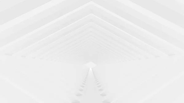 흰 터널 과 빛. 3D 삽화 , 3D 렌더링. — 스톡 사진