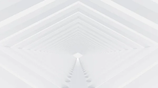 Weißer Tunnel und Licht. 3D Illustration, 3D Rendering. — Stockfoto