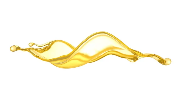 Yağ sıçraması. 3d illüstrasyon, 3d canlandırma.