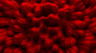 Çizgiler ve dalgalarla soyut bir arkaplan. 3D illüstrasyon, 3D